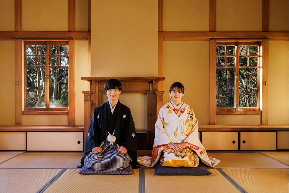 写真:旧近衛文麿別荘(市村記念館)でのロケーションフォト