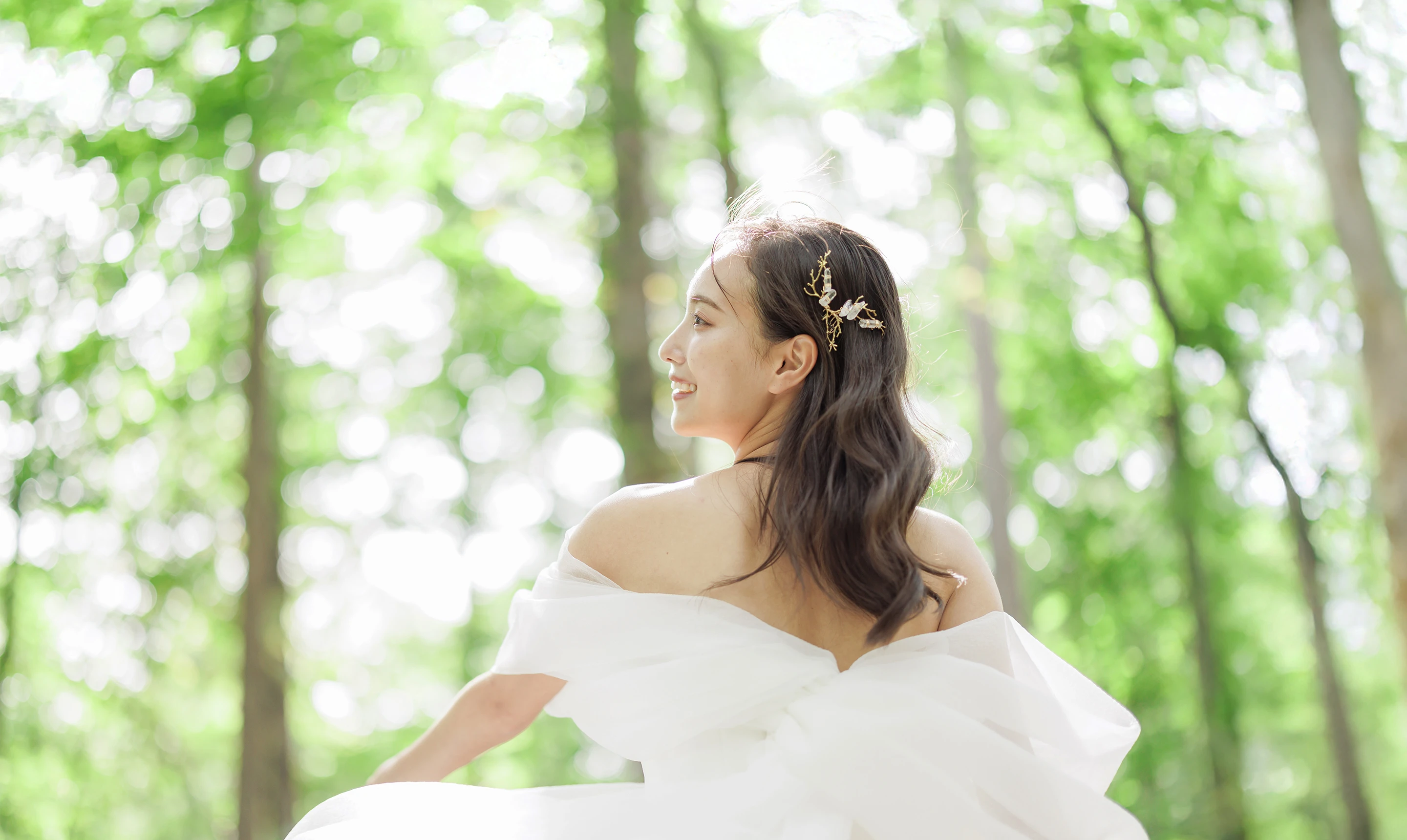 写真：こもれびの谷でのロケーションフォト